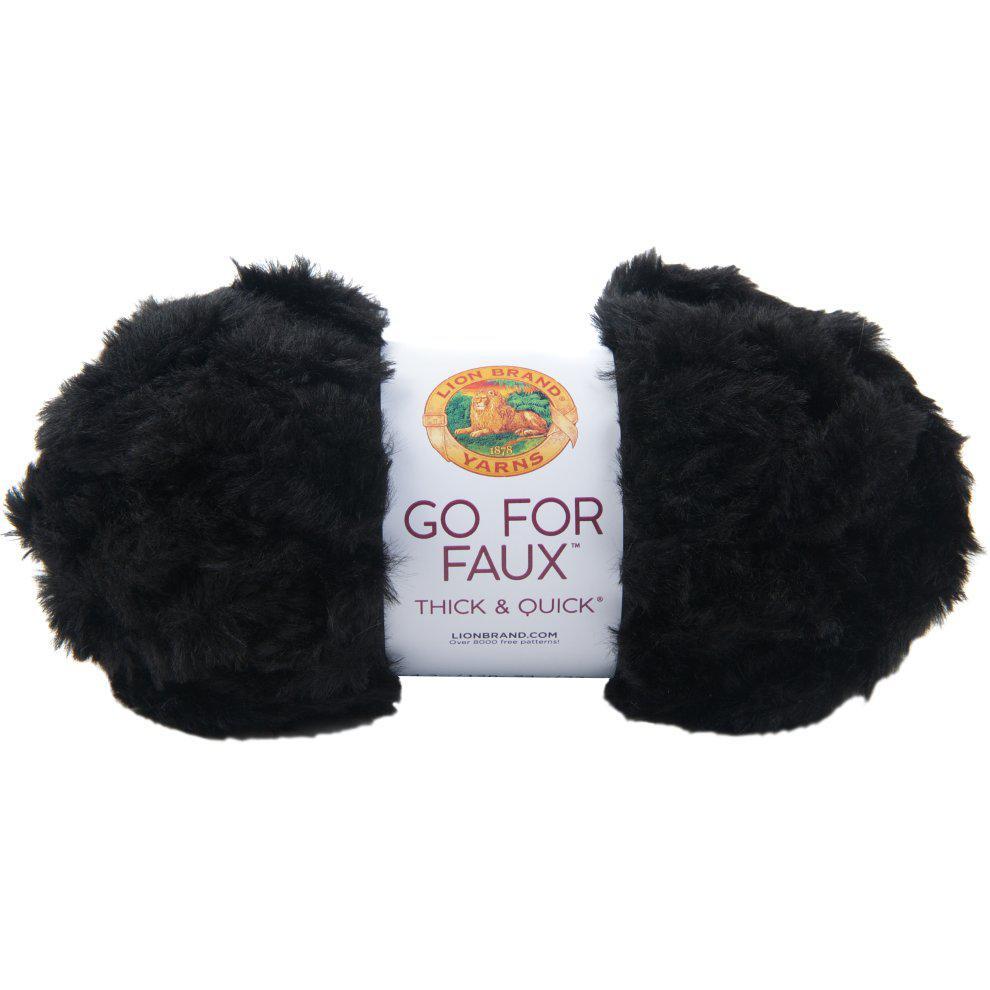 Lion Brand Yarn Go for Faux Thick & Quick-Black Panther