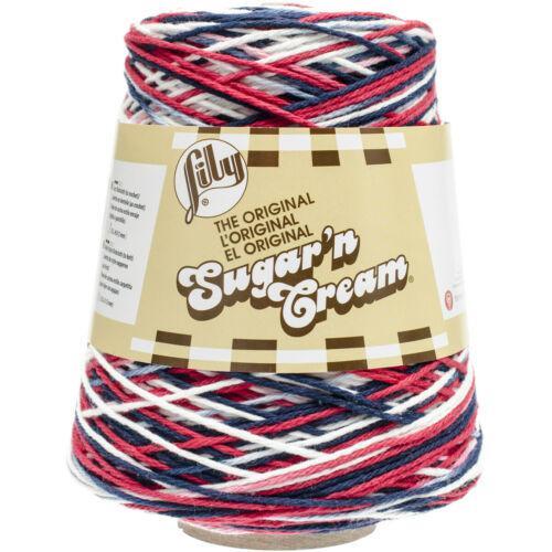 Lily Sugar'n Cream Cotton Cone Yarn, 14 oz, Nautical Ombre, 1 Cone